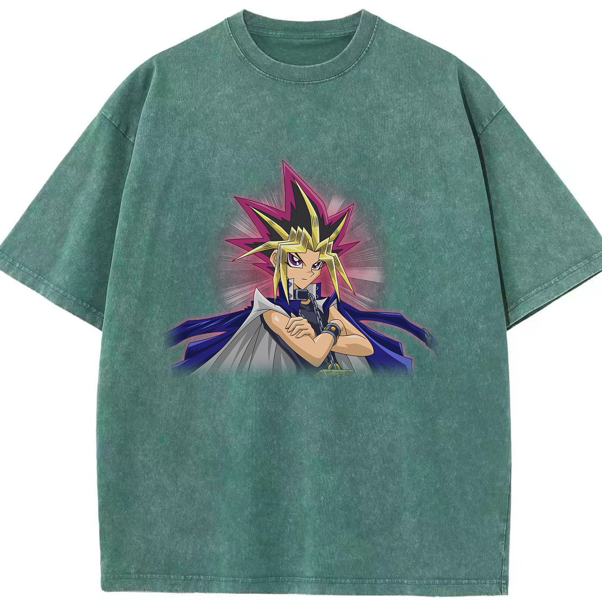 （画像用） 遊☆戯☆王 Yu-Gi-Oh! 綿100% ヴィンテージ風 半袖Tシャツ（フロントプリント）